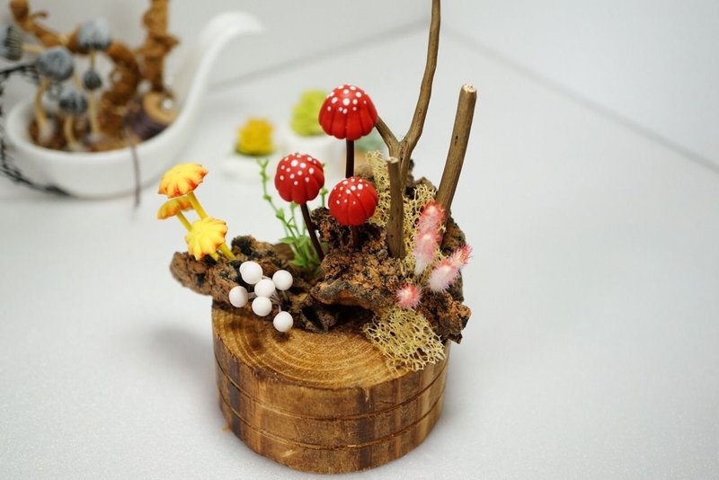 可爱疗愈系缤纷菇菇摆饰 - 摆饰 - 粘土 多色