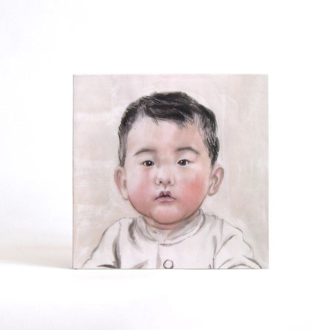 画像定製-赤子心之爱动脑的小爱因斯坦（含框） 牆上挂画无框画30cmx30cm - 订制画像 - 纸 多色