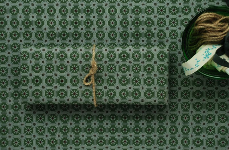 印花乐布料-老磁砖2号，青酱绿 - 其他 - 其他材质 绿色