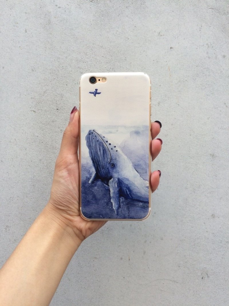 手机壳 动物 鲸鱼 与鸟 - 手机壳/手机套 - 塑料 
