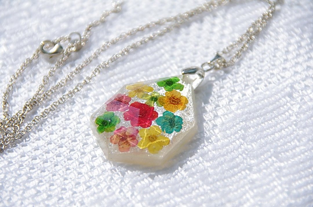Anny's workshop手作押花饰品，缤纷小手球项链 - 项链 - 塑料 