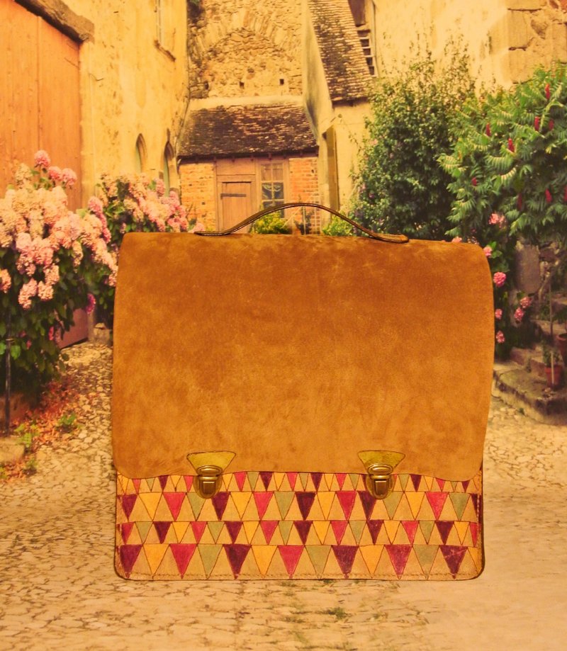 侧背包 后背包 手提包   牛皮  真皮包   复古 古着 - 侧背包/斜挎包 - 真皮 