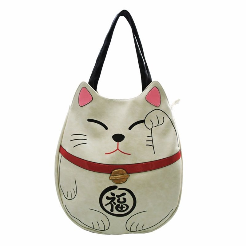 Sleepyville Critters酷乐村 美国设计-钱多多招财猫侧背动物包 8666UB - 侧背包/斜挎包 - 真皮 卡其色