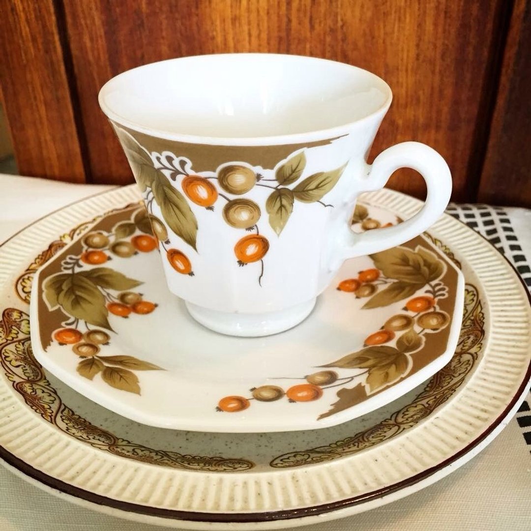 德国制 复古咖啡杯组/花茶杯组/欧洲古董茶杯组 - 茶具/茶杯 - 瓷 