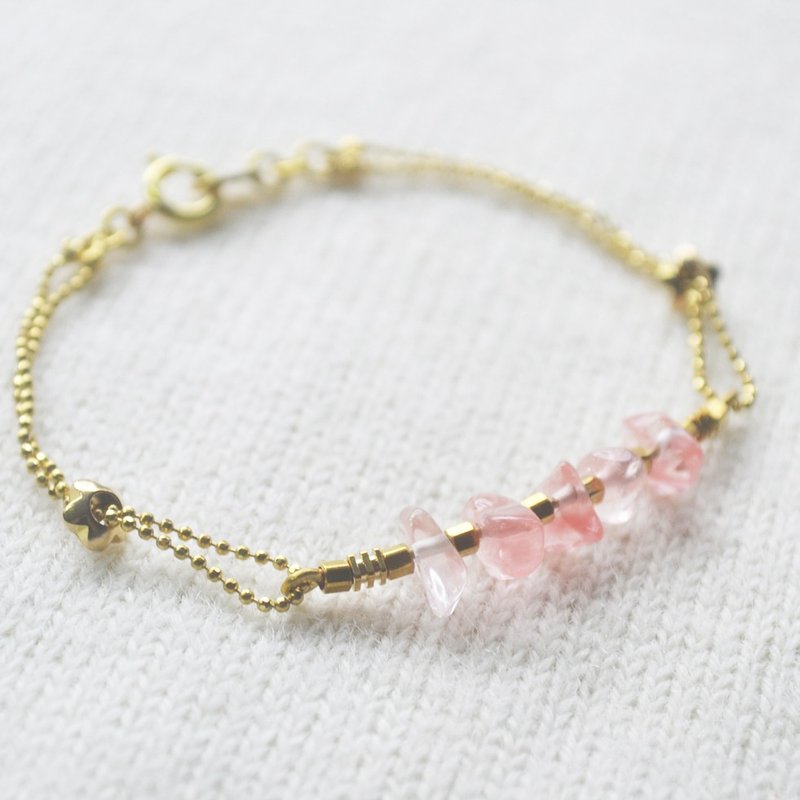 淡淡的爱－粉红碧玺　［手链／礼物］ - 手链/手环 - 宝石 多色