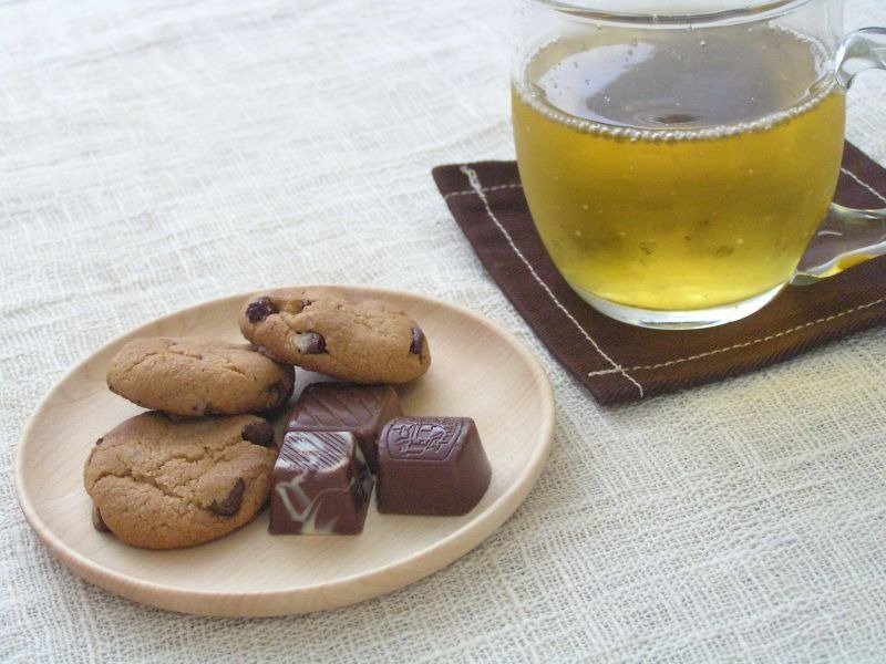 日本藤芸枫木圆皿 - 浅碟/小碟子 - 木头 多色