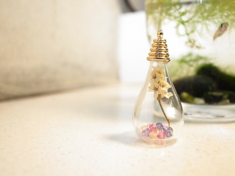 枯木&CryWood  水滴花儿 - 项链 - 玻璃 白色