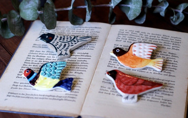 飞鸟别针 § 灰蓝飞飞 - 胸针 - 其他材质 灰色