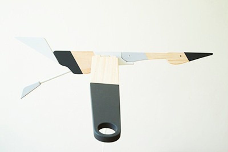 .限 量. 飞鸟 (Mobile bird - black) - 摆饰 - 木头 白色