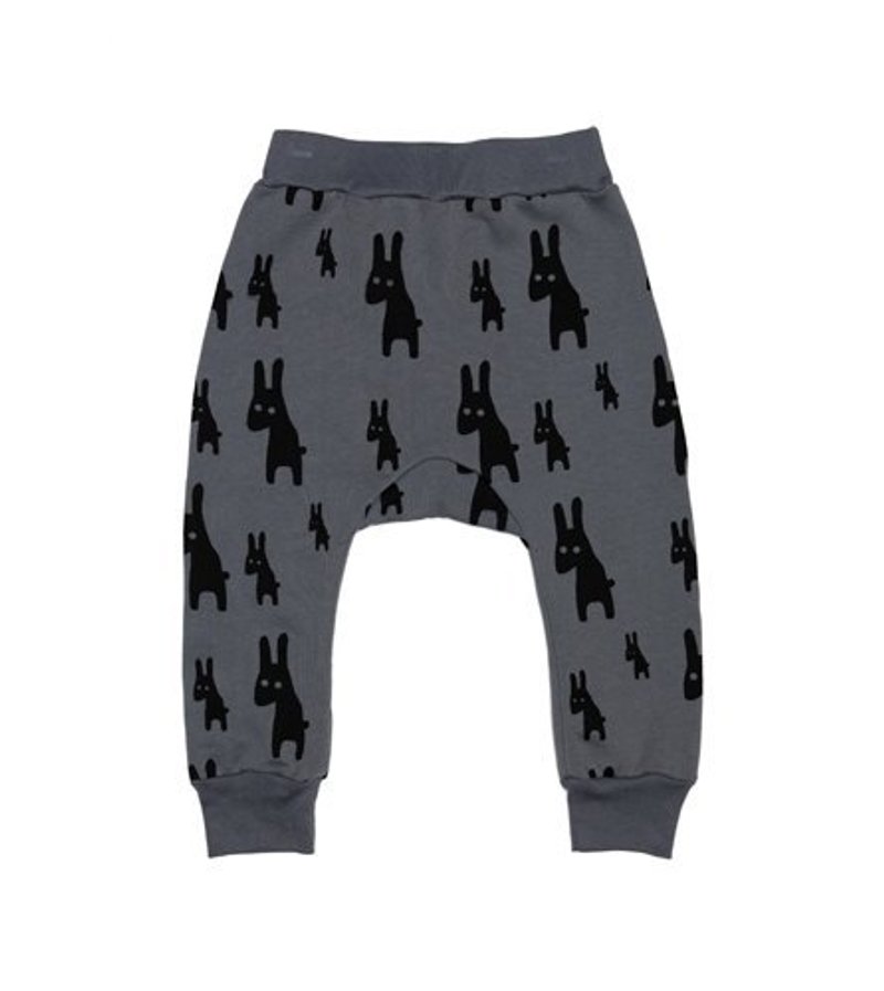 英国  "满版Q兔"宽垮裤 - 其他 - 棉．麻 黄色