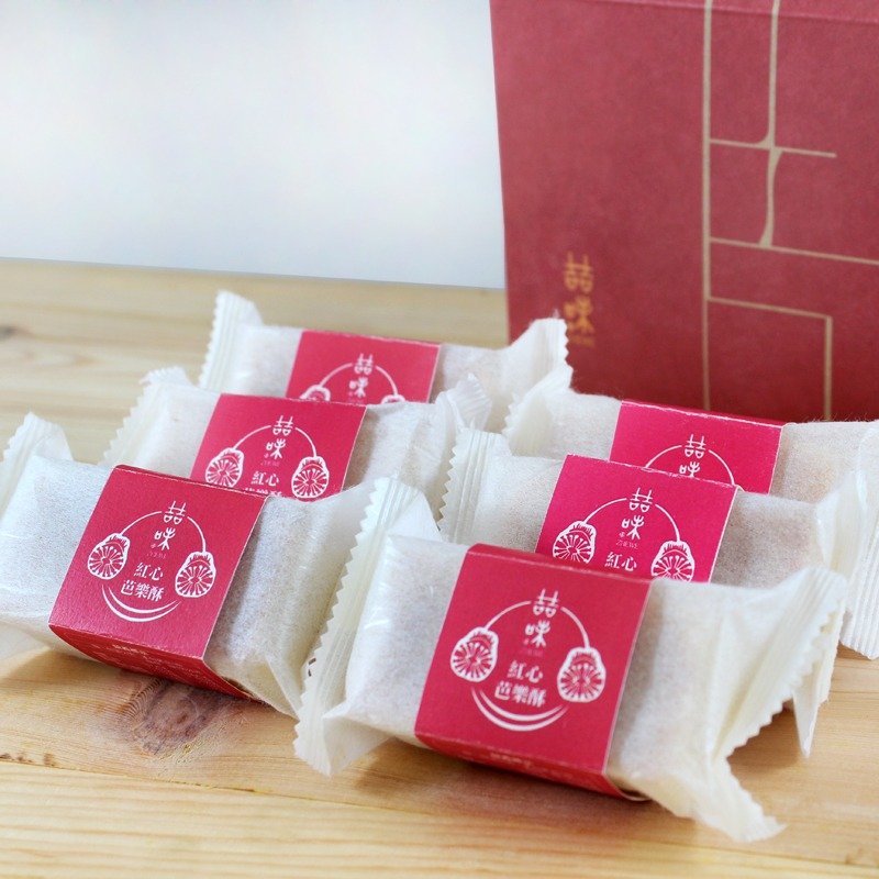 【红心土芭乐酥6入礼盒】- 放肆传染最土气的乡愁 - 蛋糕/甜点 - 新鲜食材 红色