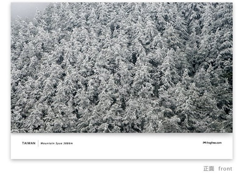 雪山卡片 - 思源哑口结霜的树林 - 卡片/明信片 - 纸 