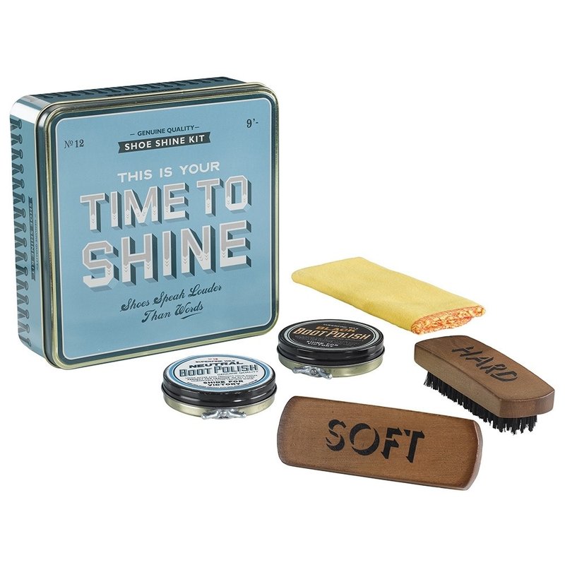 SUSS-英国进口 高质感皮鞋专用绅士/淑女擦鞋铁盒组-适自用送礼--现货瑕疵特卖 - 其他 - 其他金属 蓝色