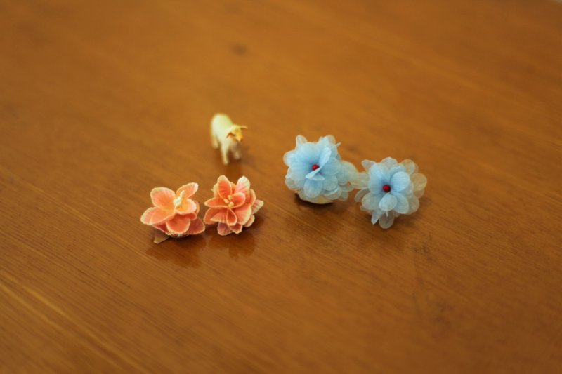 花。手作耳环 * handmade - 耳环/耳夹 - 其他金属 
