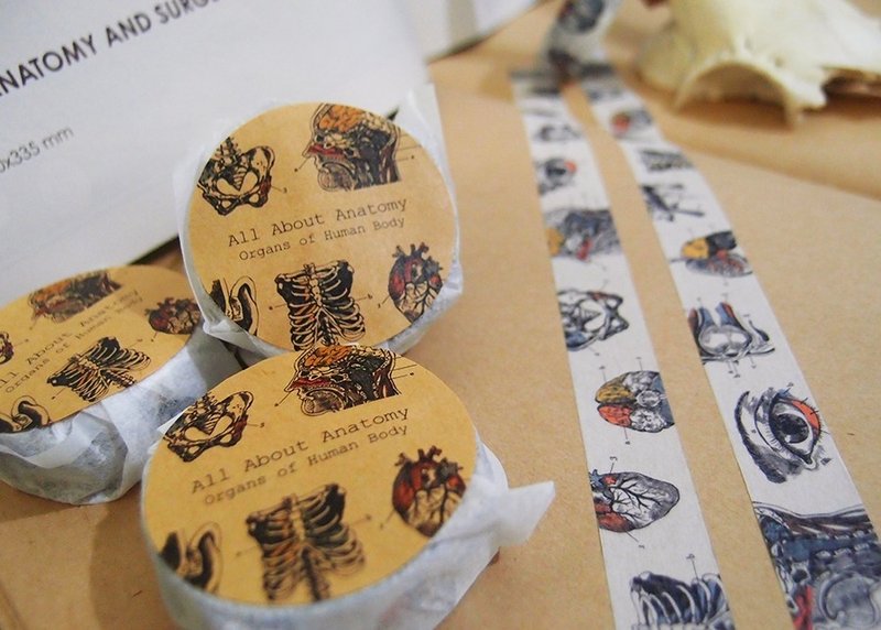 15'春季和纸胶带再版 [人体器官] - 纸胶带 - 纸 白色