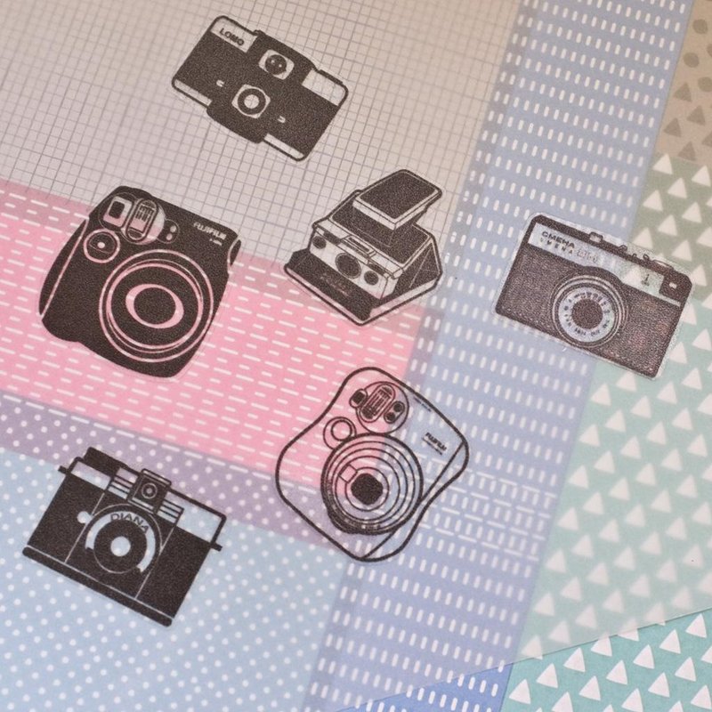 [贴纸]相机系列 03 - 贴纸 - 纸 黑色