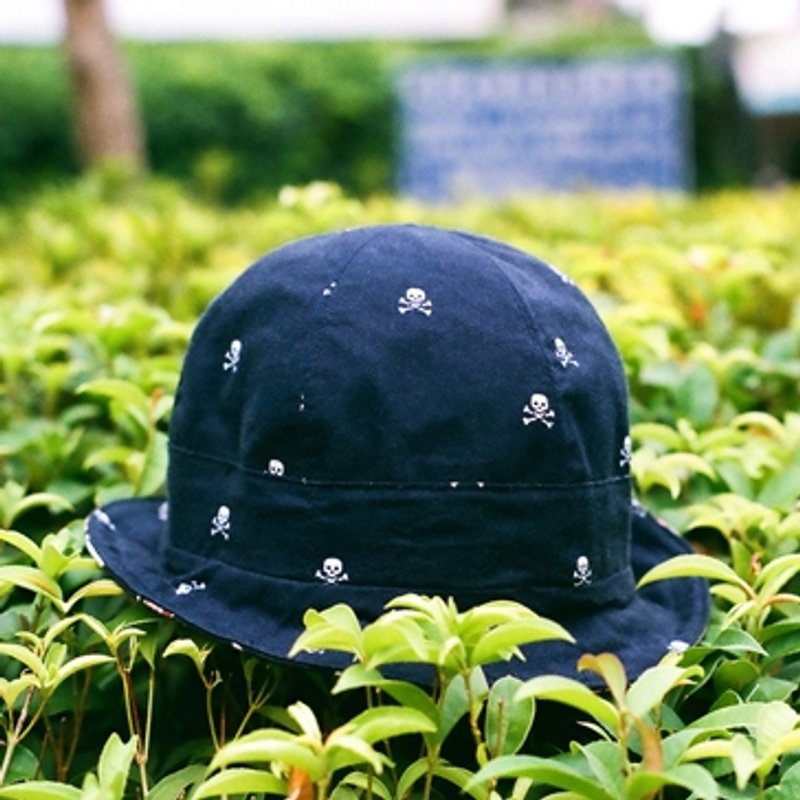 迷彩骷髅双面渔夫帽【9月设计改版】 - 帽子 - 其他材质 蓝色