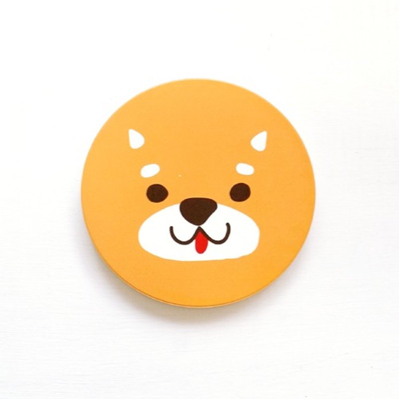 1212玩乐设计 陶瓷 吸水杯垫- 柴犬啾咪 - 杯垫 - 其他材质 黄色