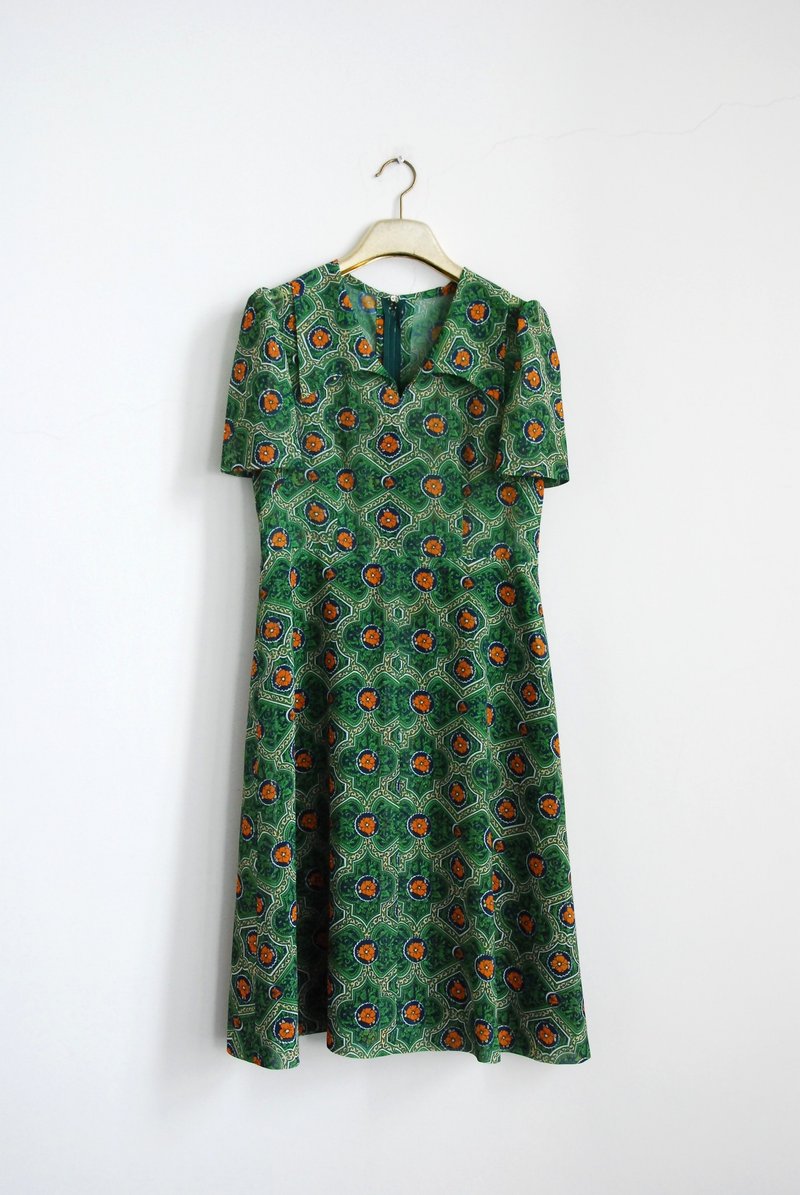 古着短袖洋装 - 洋装/连衣裙 - 其他材质 