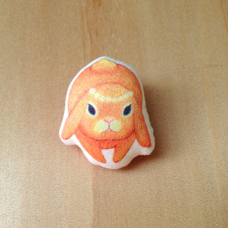 动物别针---【小胖兔】 - 胸针 - 其他材质 橘色