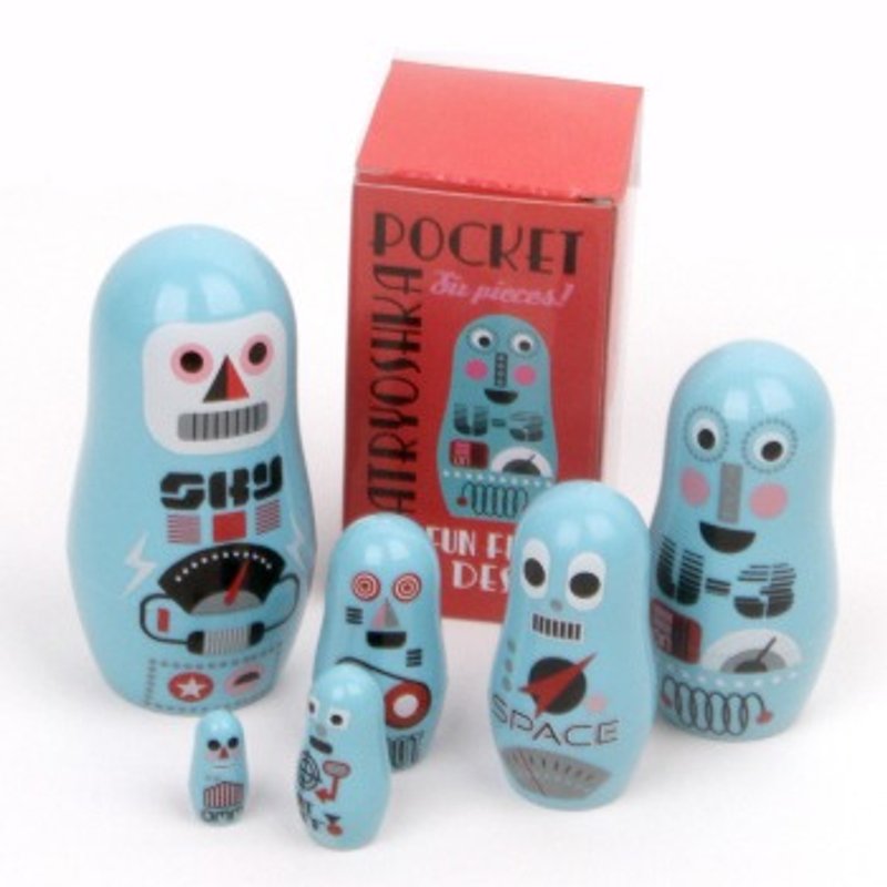 口袋版俄罗斯娃娃－迷你机器人 - 其他 - 塑料 蓝色