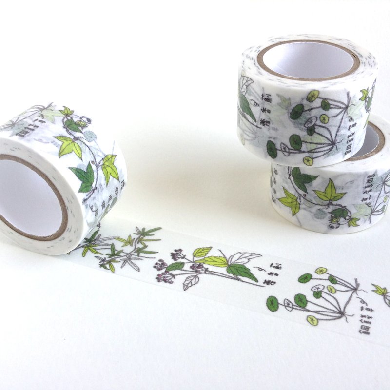 手绘风 植物 图鉴 纸胶带 -小草的事 - 纸胶带 - 纸 白色