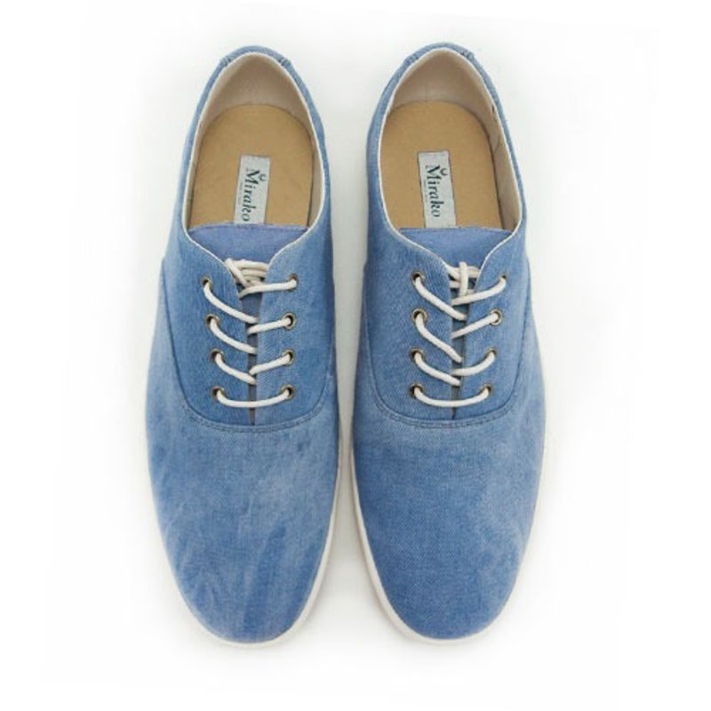Classic Original Sneakers M1107 SkyBlue - 男款休闲鞋 - 棉．麻 蓝色