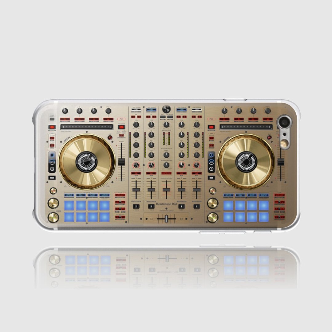 HeadphoneDog太空DJ手机壳_太空黑/金 - 手机壳/手机套 - 塑料 金色