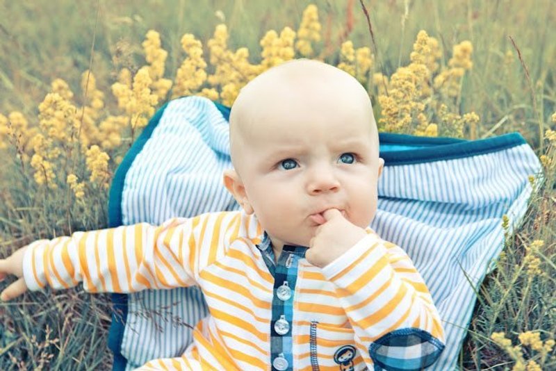 iglo 橘条纹宝宝连身衣 - 其他 - 其他材质 橘色