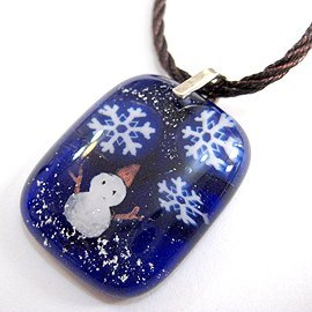 雪花~下雪了 - 项链 - 其他材质 蓝色