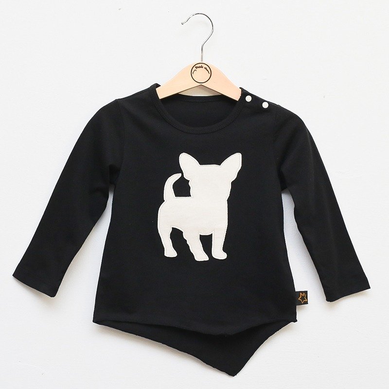 my little star - little dog 有机棉薄T恤(黑) - 其他 - 棉．麻 黑色