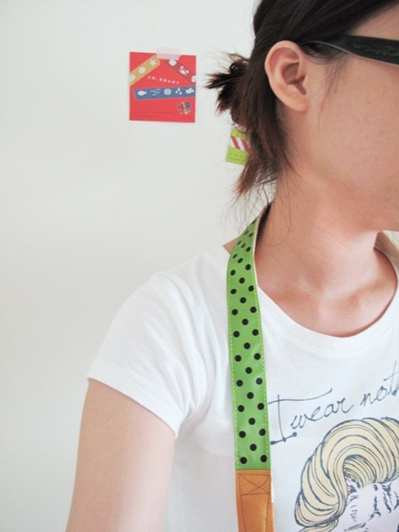 +La3nd HM - 点点水果草地天空  类单 数位 缎带相机背带 - Camera String + - 相机 - 其他材质 绿色