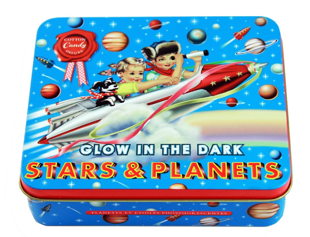 [SUSS] 英国Wu&amp;Wu进口复古插画风星际发光贴纸组stars &amp; planets-现货免运费 - 贴纸 - 纸 蓝色