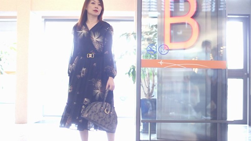 时候古着 [ 欧洲风情大裙摆花朵古着长洋装 ] 国外带回 古着洋装 VINTAGE - 洋装/连衣裙 - 其他材质 多色