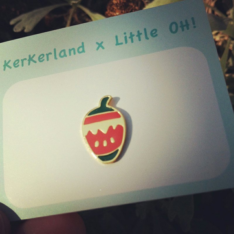 梦想果实（粉金绿）☉手作耳环（单支） - 耳环/耳夹 - 其他金属 多色