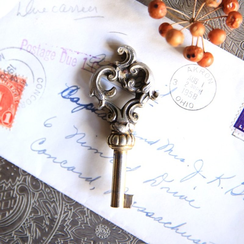法国古董/法国路易十四风格 古董老钥匙 - 其他 - 其他金属 金色