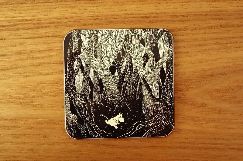 跑吧冬夜的Moomin木杯垫一组6件 - 杯垫 - 防水材质 黑色