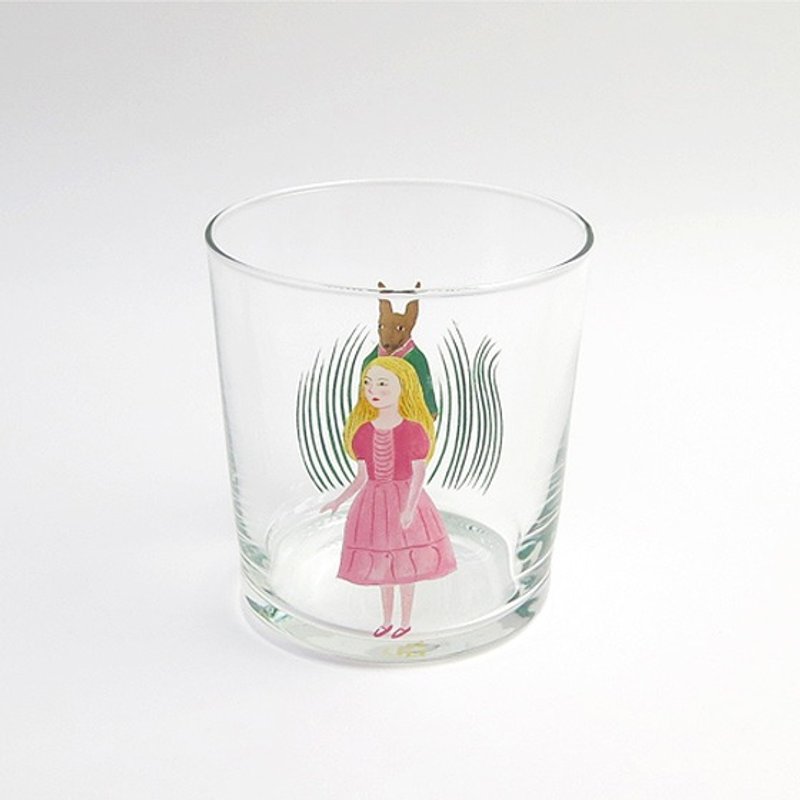 370cc【MSA不思议的国境爱莉丝】遇见兔子 D-Bros 不思议な国のアリス玻璃雕刻 水杯刻字GLASS Method of drinking fairy tale“Alice in Wonderland Rabbit” - 酒杯/酒器 - 玻璃 绿色