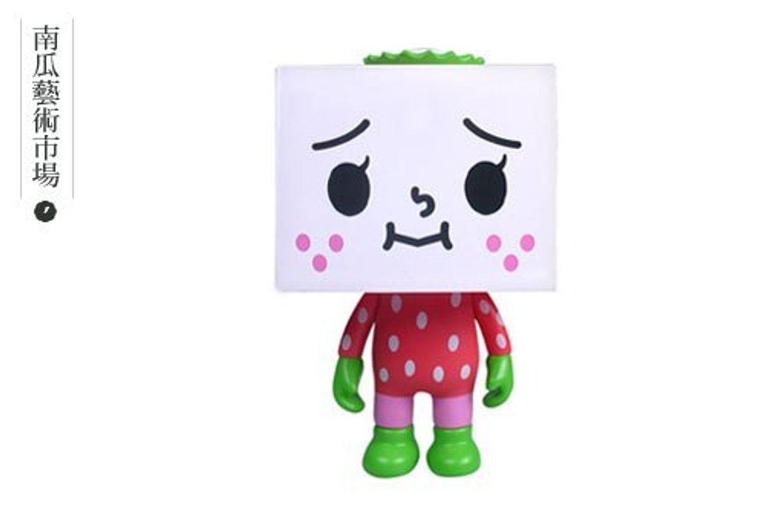 4 inch Strawberry Crown TO-FU 草莓豆腐公仔 - 其他 - 塑料 红色