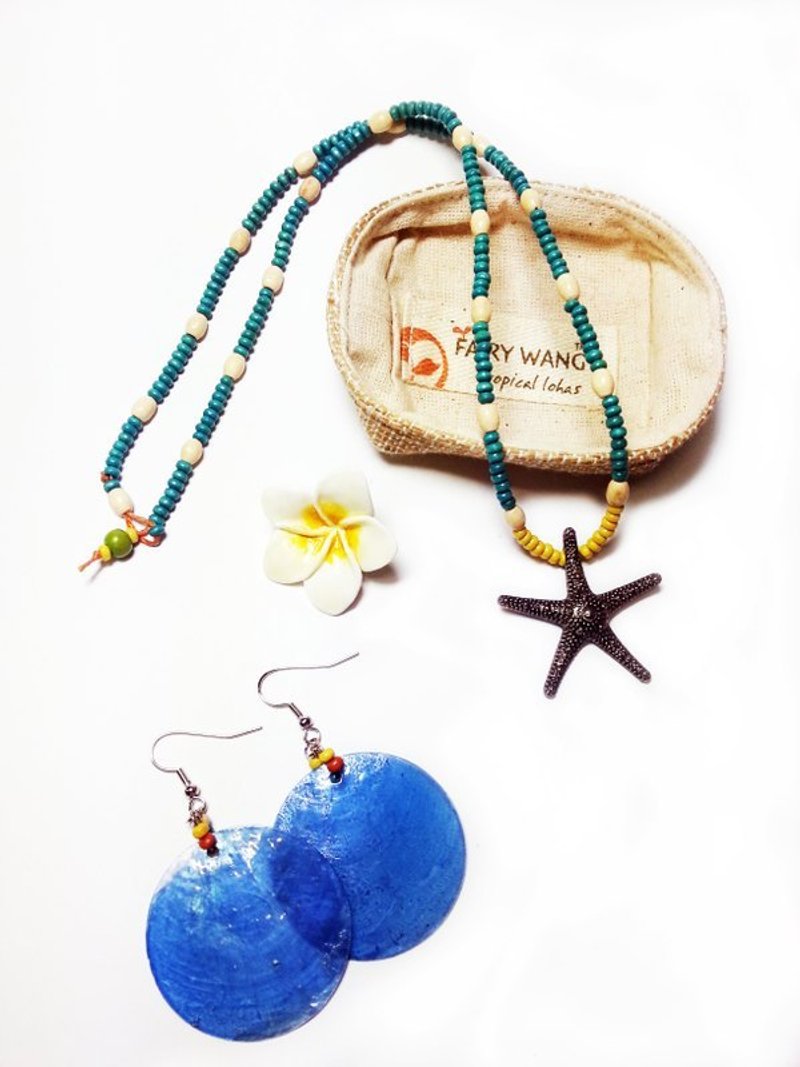 海星儿(铜)浪漫串炼 - 金工/饰品 - 木头 蓝色