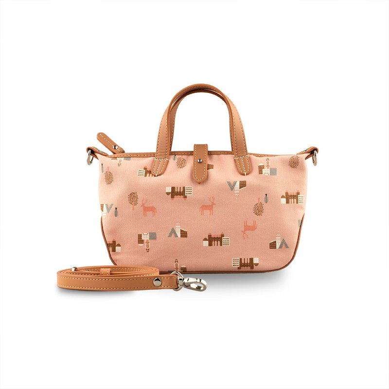 特小型房子图手提/肩背包-粉红色 - 侧背包/斜挎包 - 其他材质 