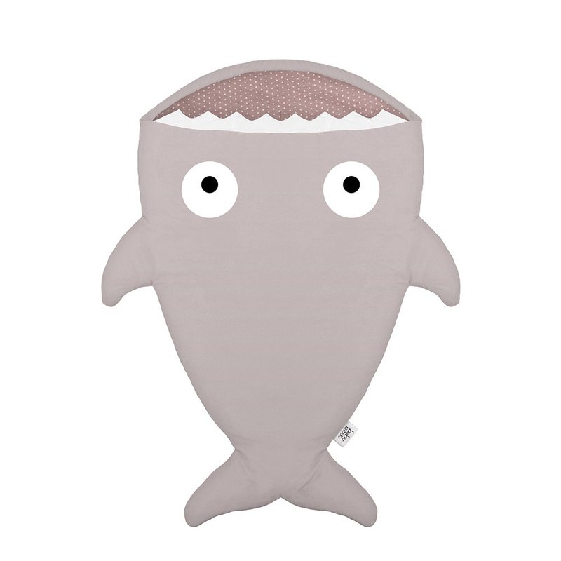 【西班牙制】《轻量版》鲨鱼咬一口 BabyBites 100% 纯棉手作婴儿/幼儿睡袋|防踢被|包巾 - 满月礼盒 - 棉．麻 红色