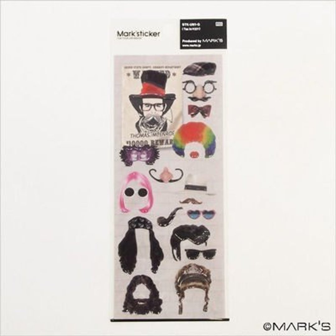 Marks Sticker 立体PVC装饰贴纸 - 变装.假发.眼镜(STK-UN1-G) - 贴纸 - 塑料 多色
