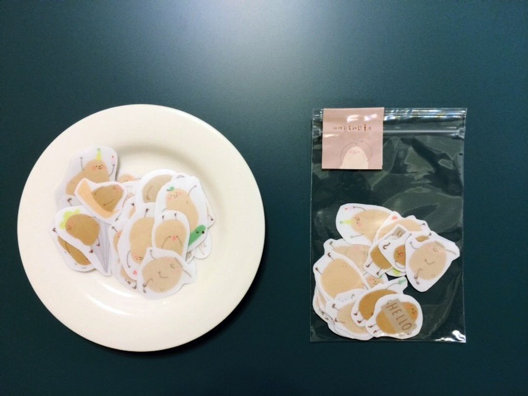 咻咻熊/铃薯泥透明亮面贴好澎派包/好手感24入 - 贴纸 - 防水材质 白色