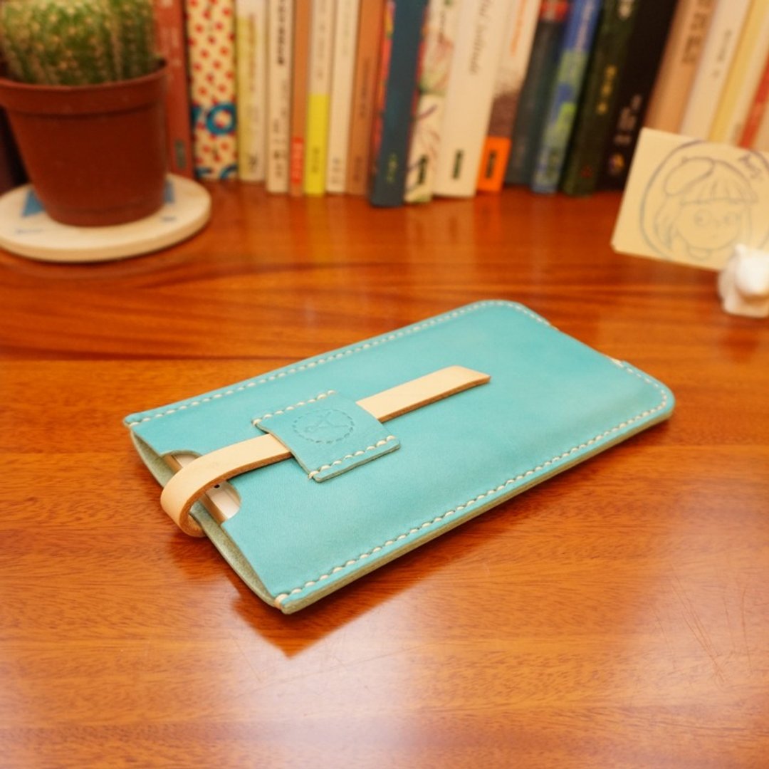 时尚Tiffany蓝-iphone 6 plus皮革手机套 - 手机壳/手机套 - 真皮 蓝色