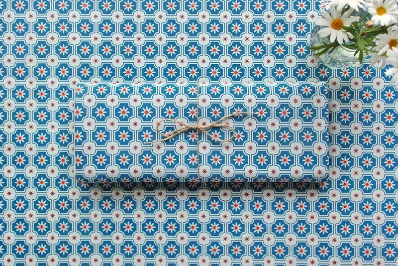 布匹-老磁砖2号/灰蓝底巴黎蓝(250g) - 其他 - 其他材质 蓝色