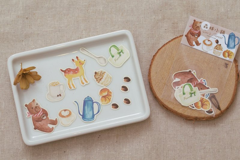 Zoe's forest 喝咖啡啰！～贴纸 - 贴纸 - 纸 