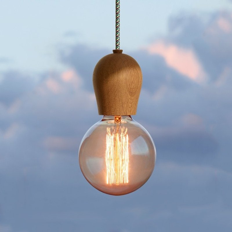 ▍劲空间 ▍ 北欧简约款原木灯头吊灯组 - 灯具/灯饰 - 木头 金色