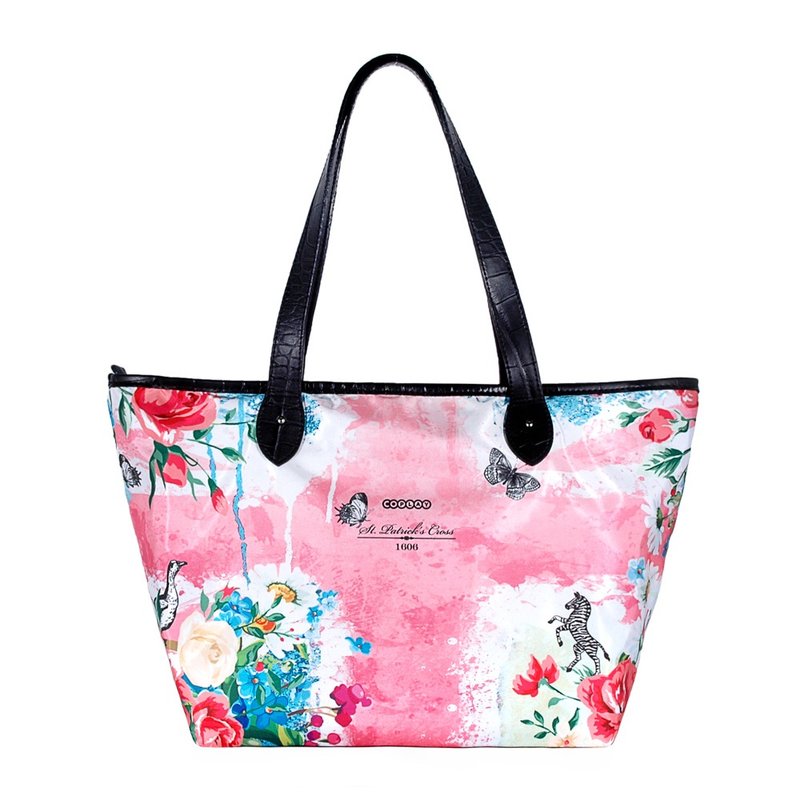 英伦玫瑰│托特三世 │托特包│肩背包│手提包│侧背包 | 防泼水包 | 妈妈包│皮革手把│旅行包│ 大容量随身包 - 侧背包/斜挎包 - 防水材质 多色