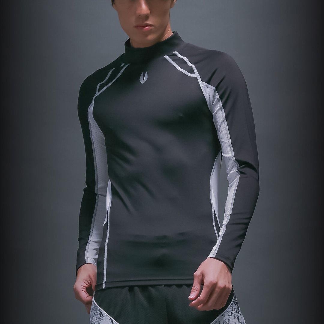 Force Turbo 1.0 Boost 动能压力衣_量子黑 - 男装上衣/T 恤 - 棉 